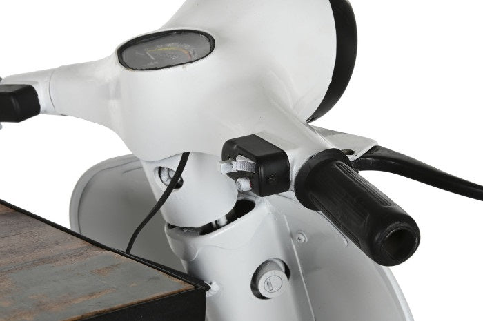 Consola/ Suport sticle vin SMINA SCOOTER  WHITE 240 x 72 x 110 CM