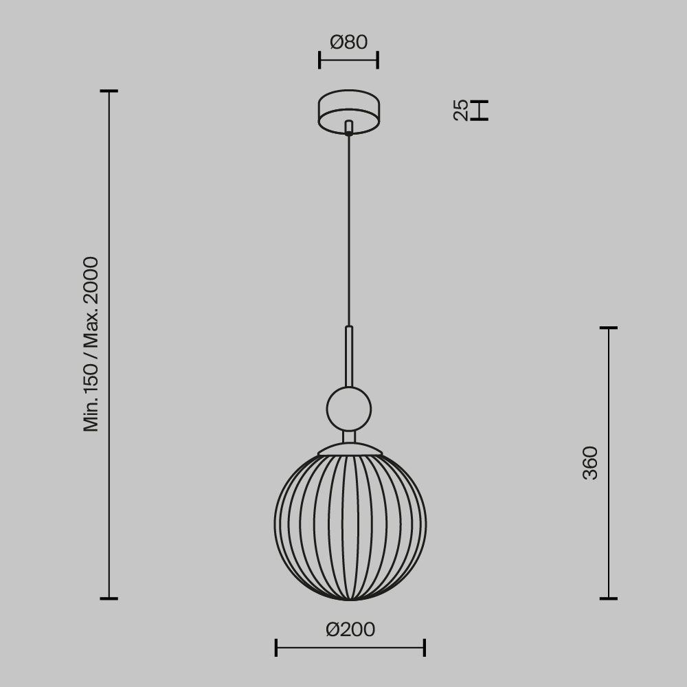 Lampa suspendata TAVO