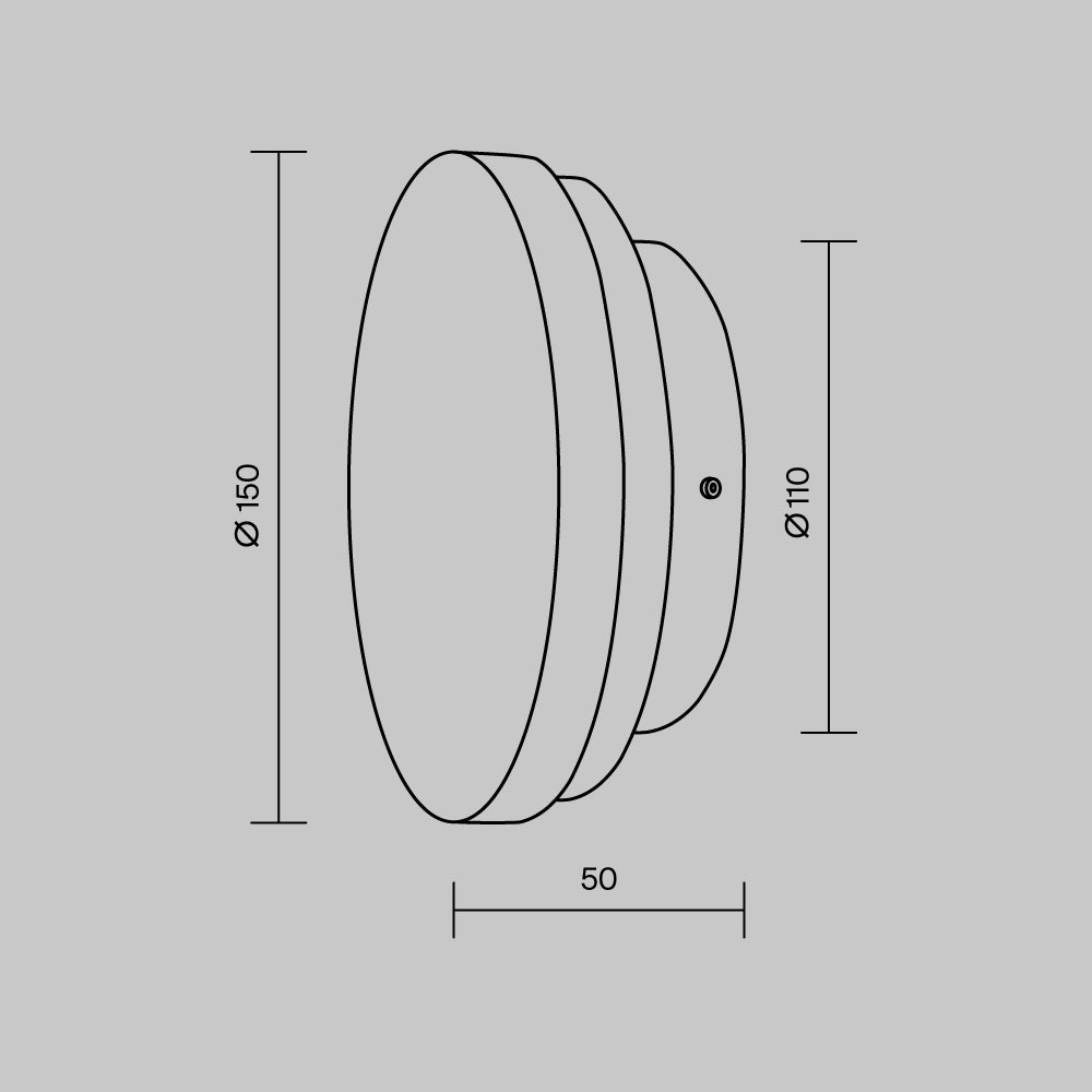 Aplica de perete LUMERE ROUND WHITE