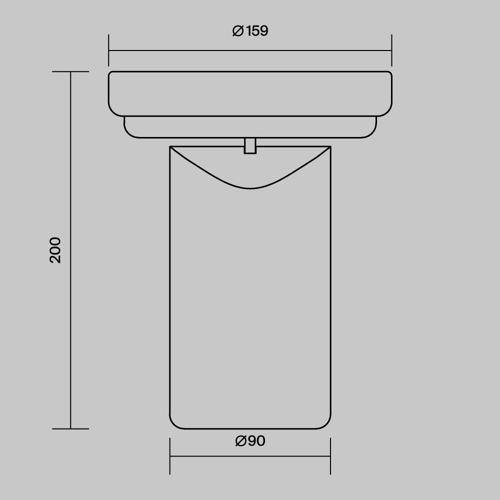 Veioza portabila TOPO GREY