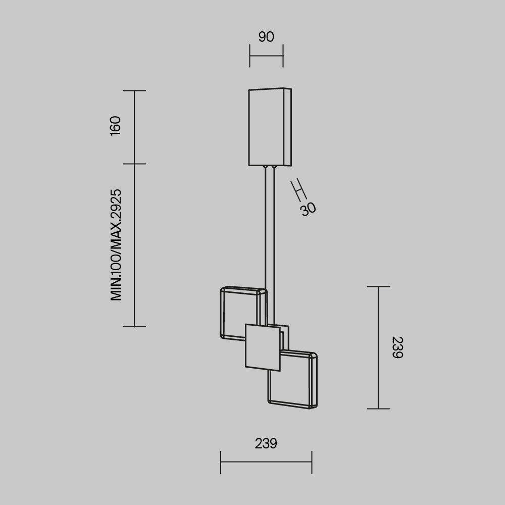 Lampa suspendata QUADRO COPPER