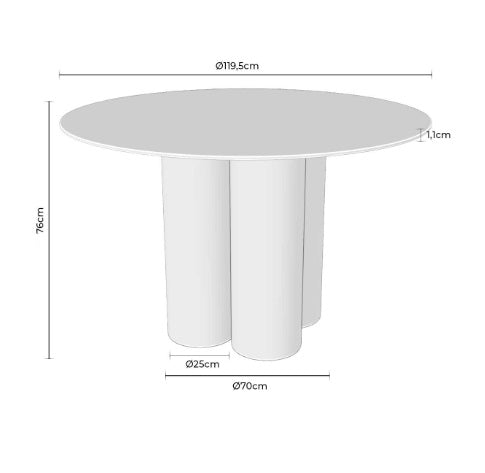 Masa TRAMI  Ø120 CM