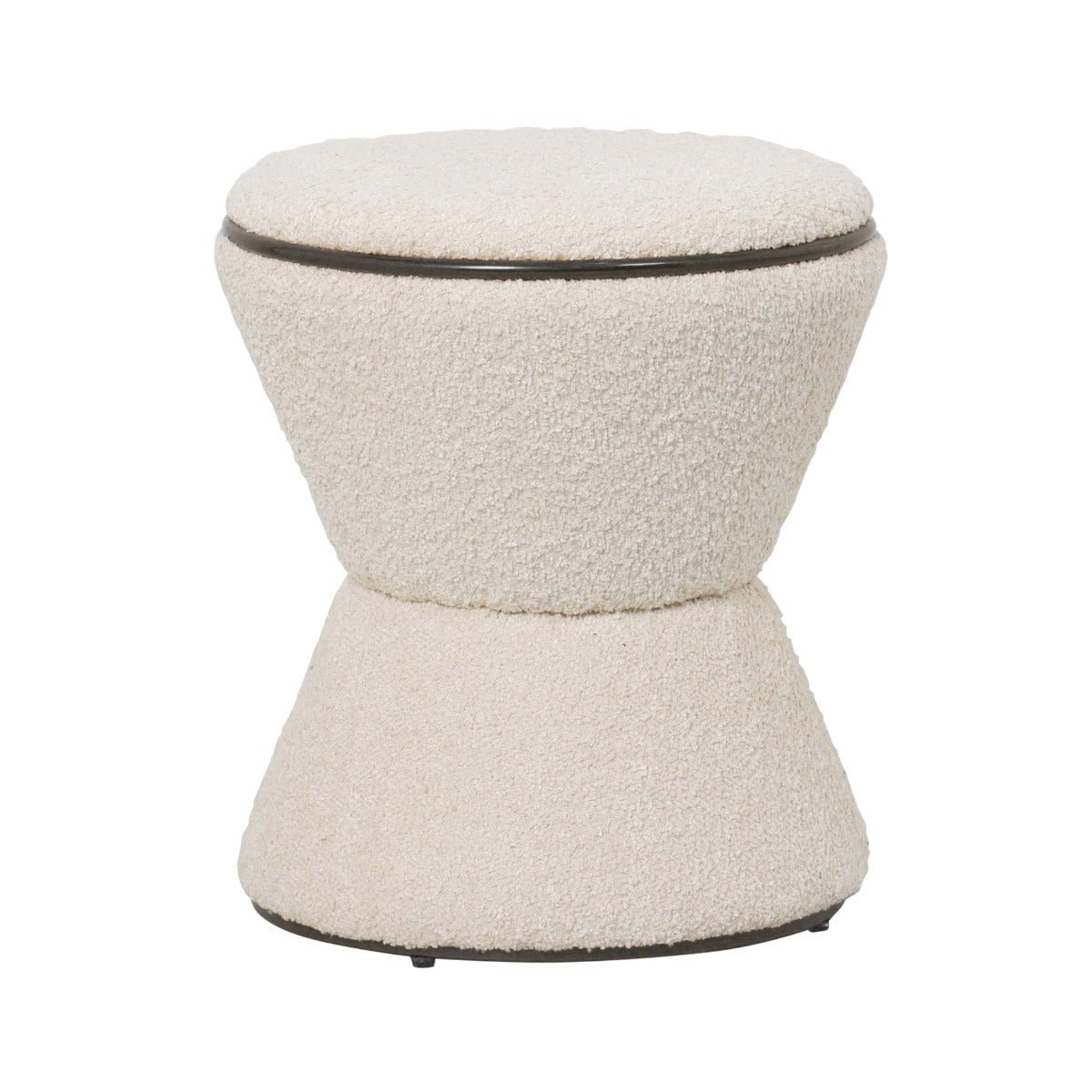 Taburet AGLAVO BOUCLE BLACK Ø38 CM