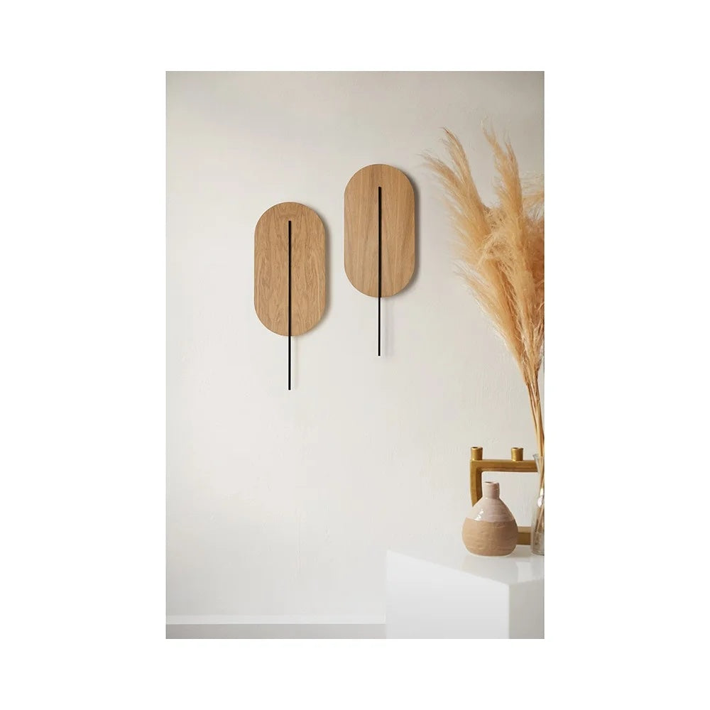 Aplică de perete ROVNIR WOOD — Stejar / negru