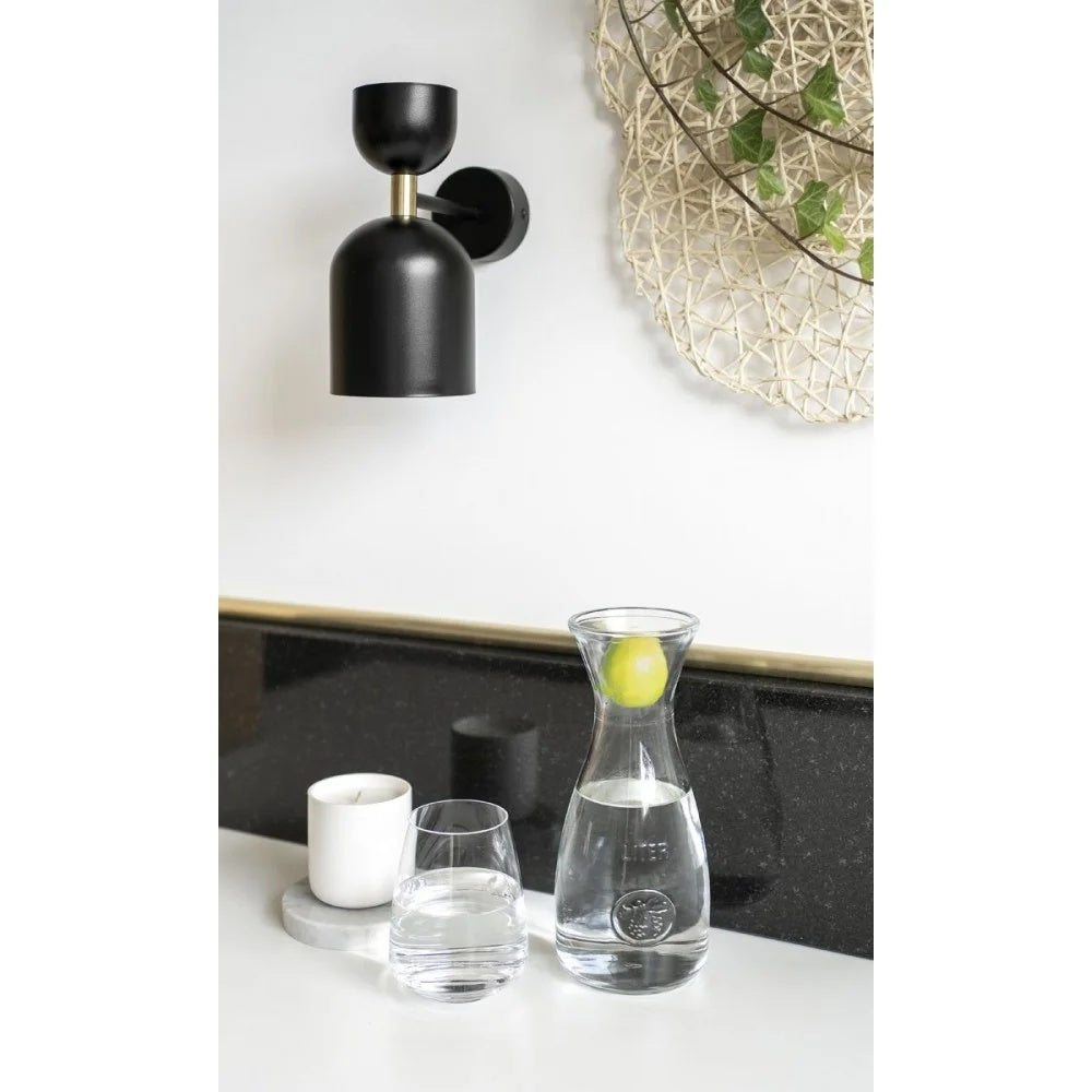 Aplică de perete SORVIK W — Negru / alamă