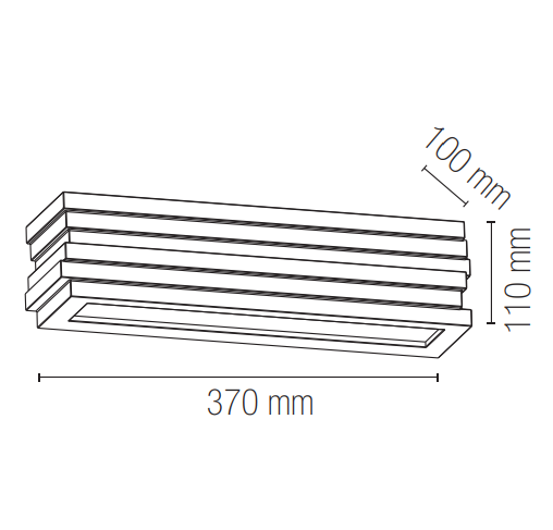Aplica de perete FLOW 37CM