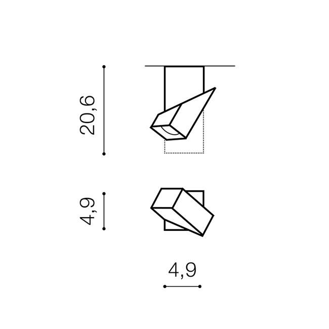 Spot aplicat SANOS SQUARE