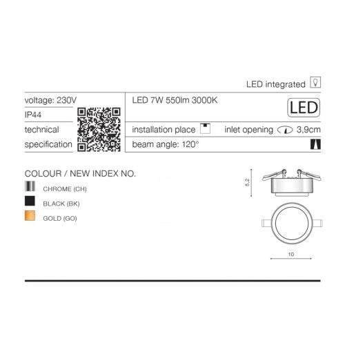 Spot incastrat STORIA GOLD