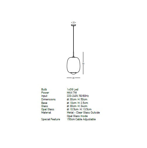 Lampa suspendata BALIANA