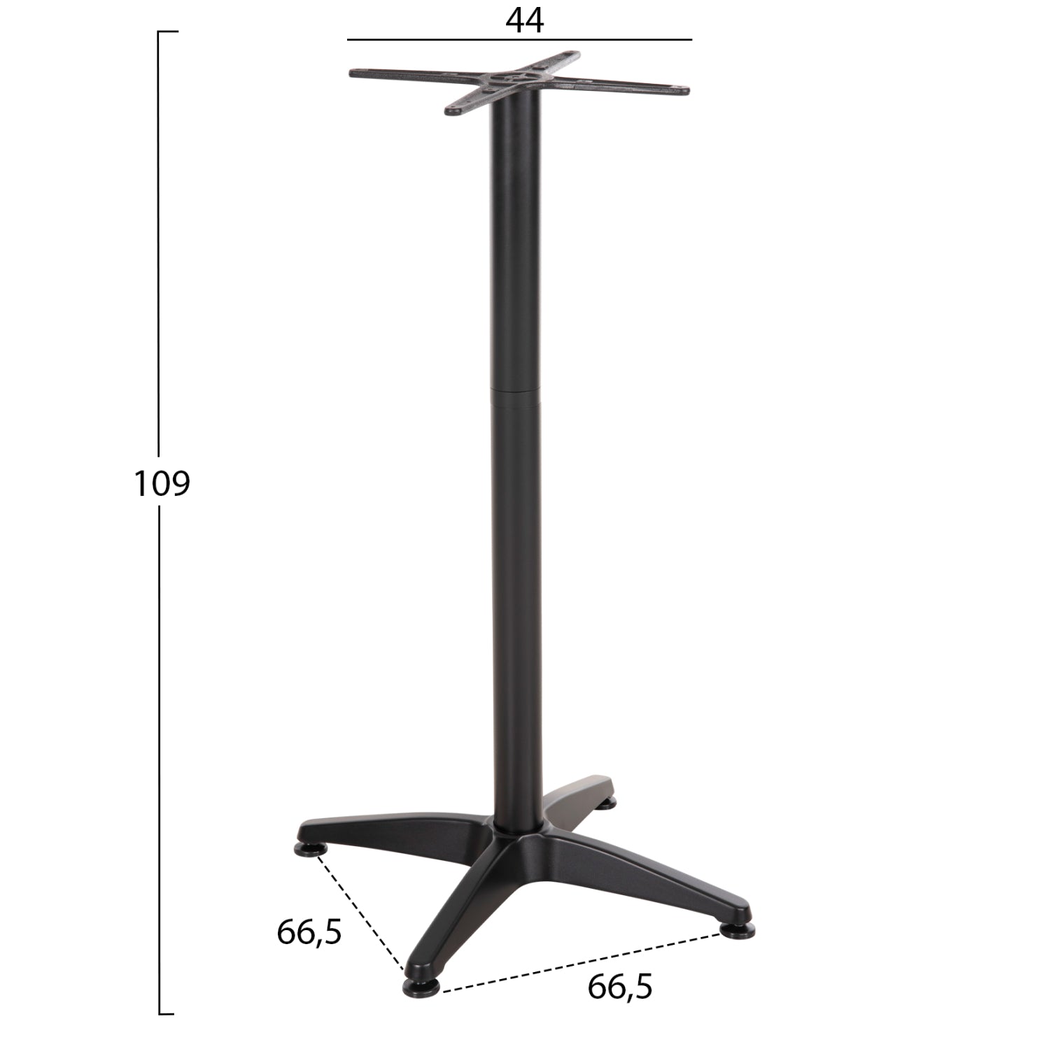 Picior masa de bar RONGE H 109cm pentru blat Φ60cm sau 60x60cm sau Φ70cm.