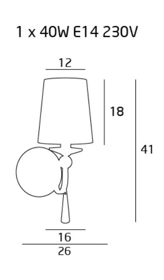 Aplica de perete CHARLOTTE
