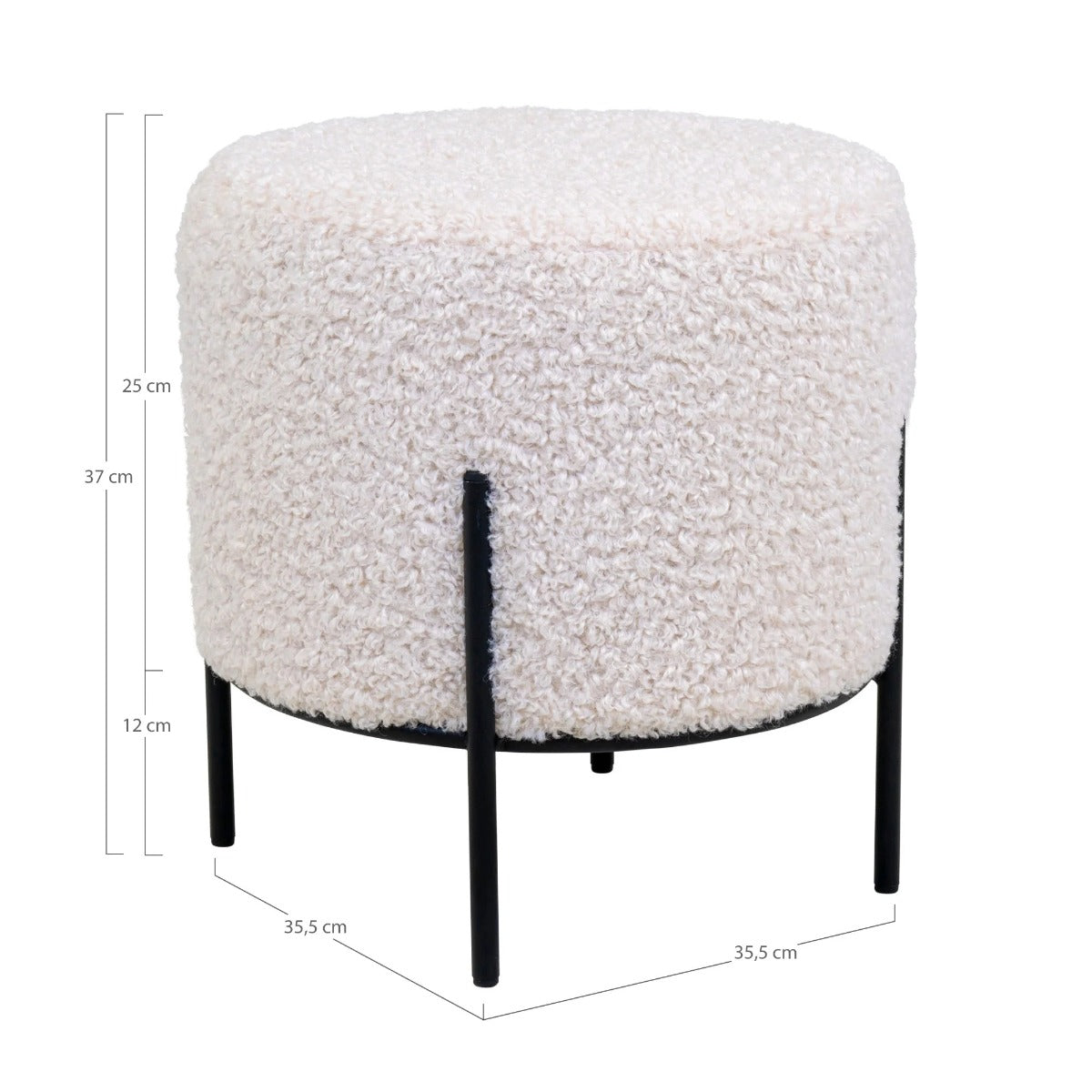 Taburet CONWEY BOUCLE Ø35 CM