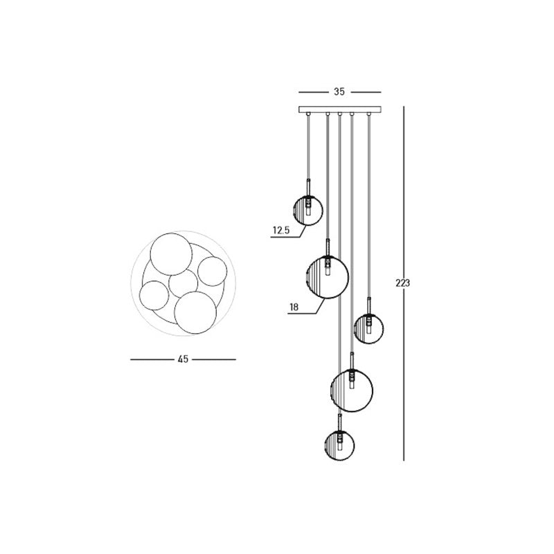 Lampa suspendata CANON Ø45 cm