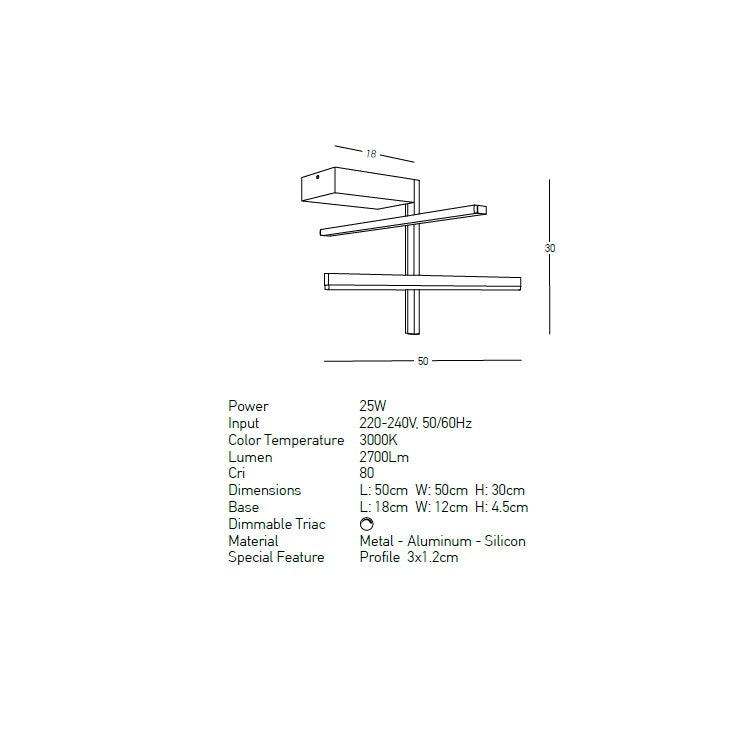 Plafoniera dimabila CRYVANT