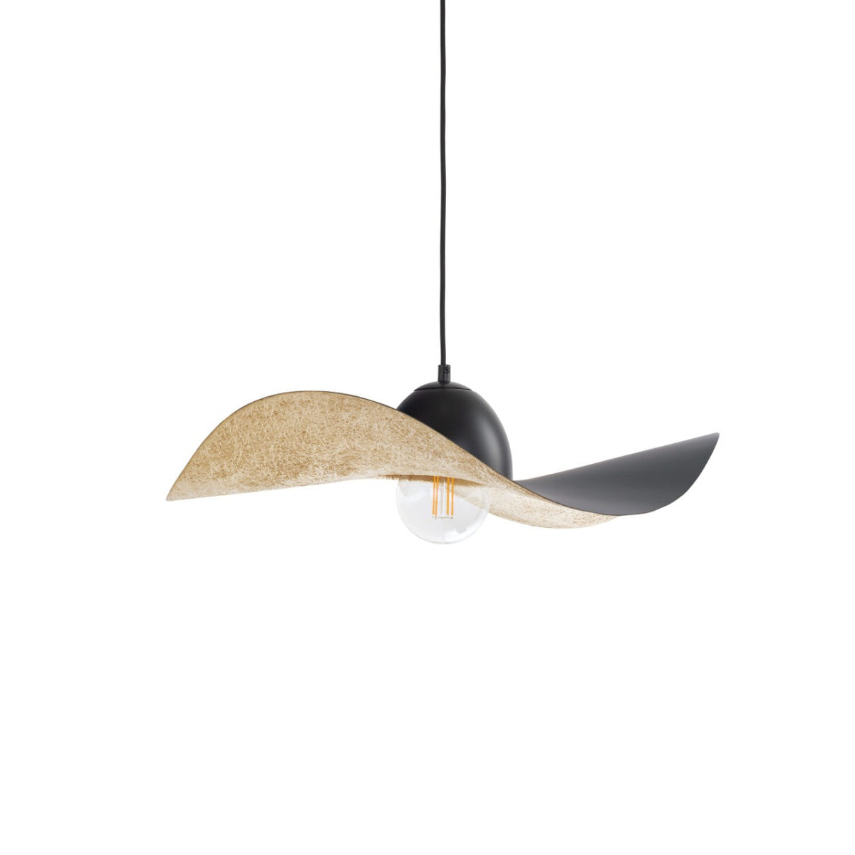 Lampa suspendata CYRILA BLACK/GOLD