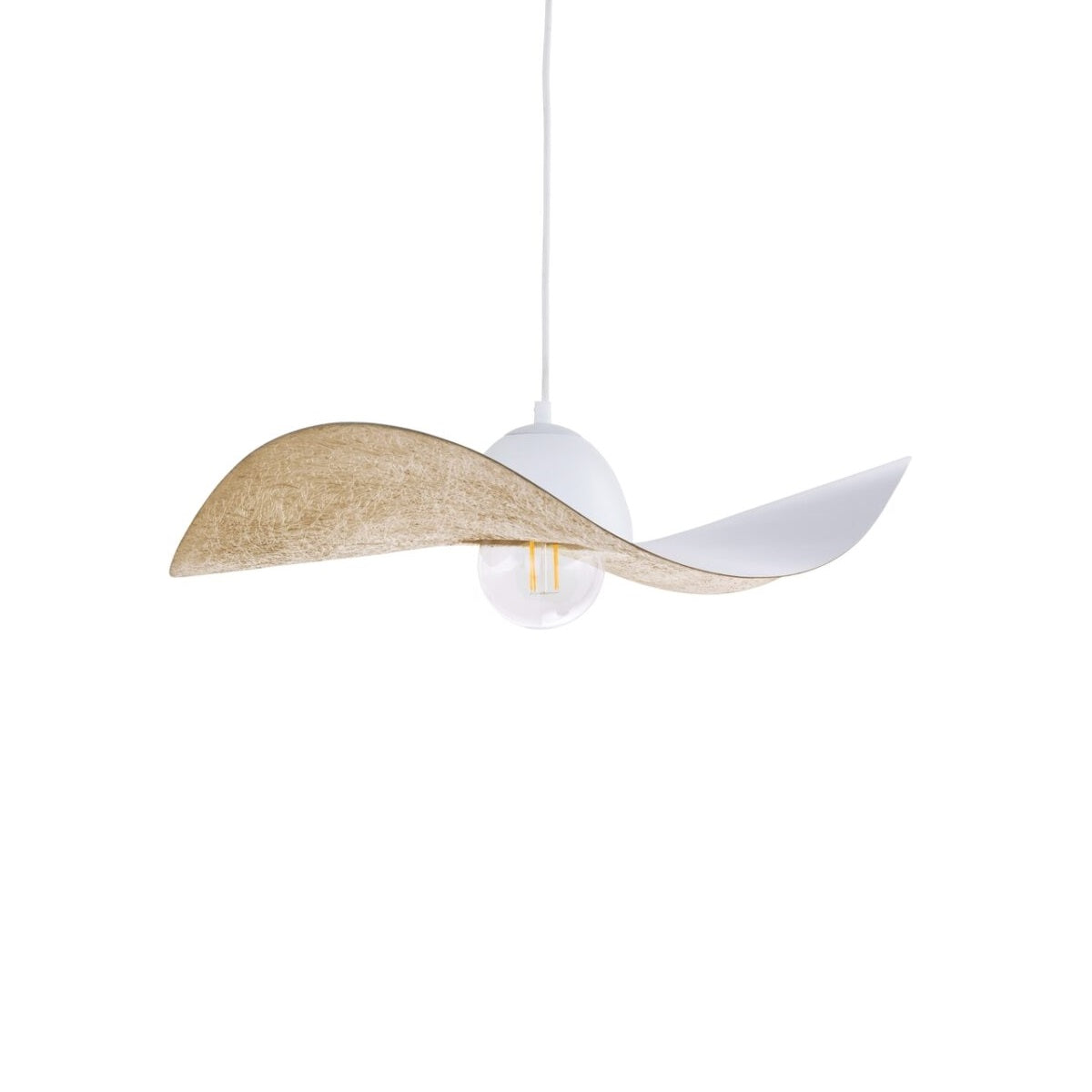 Lampa suspendata CYRILA WHITE/GOLD