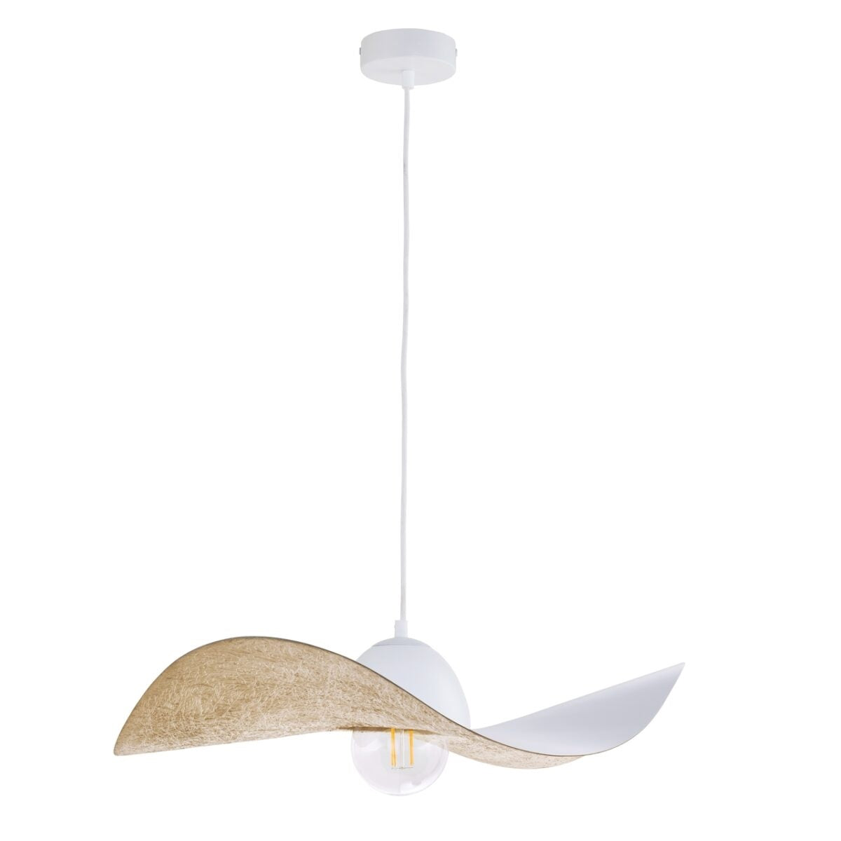 Lampa suspendata CYRILA WHITE/GOLD