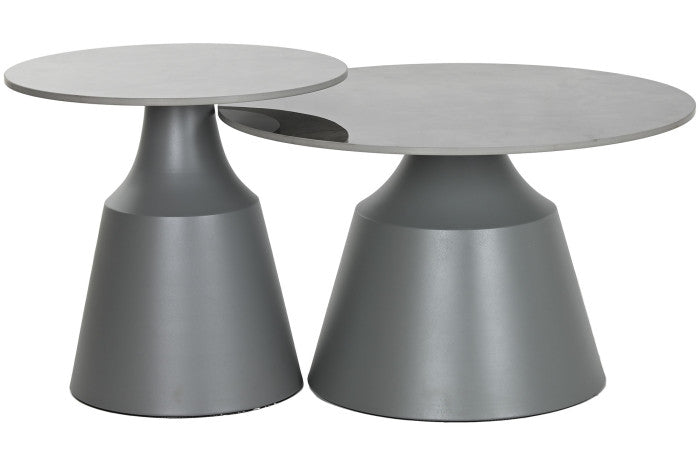 Set 2 masute de cafea DANTE Ø50/70 x 48/43 CM