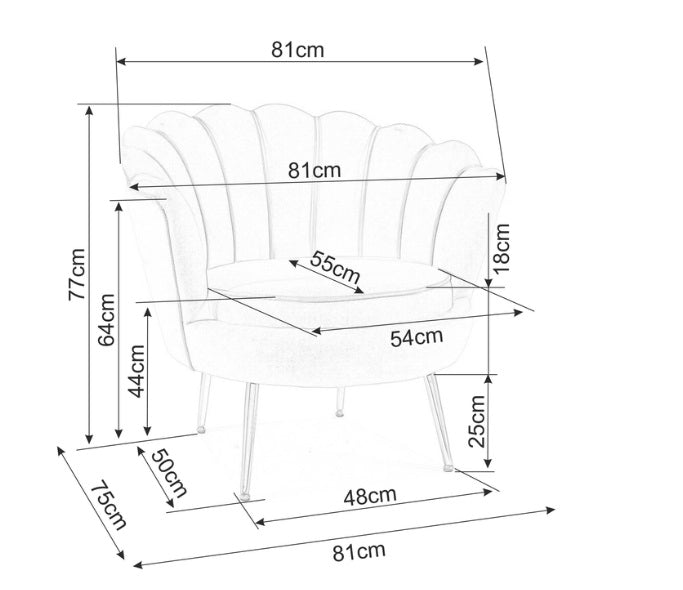 Fotoliu DARLEN VELVET
