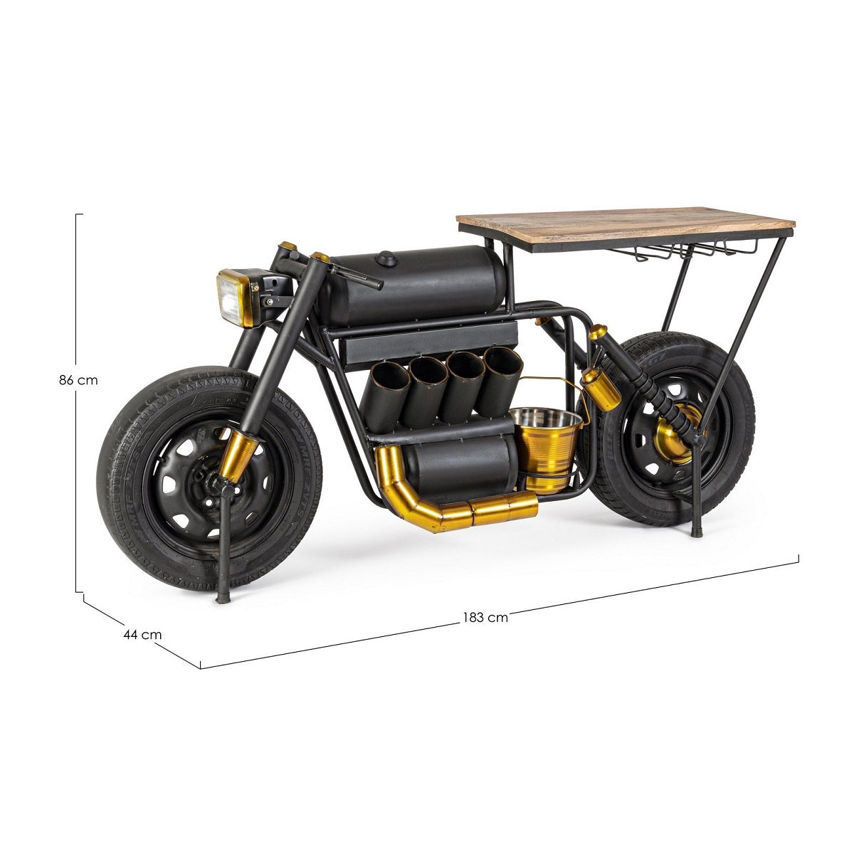 Consola/ Suport sticle vin DAVISO Moto 183 x 44 x 86 CM