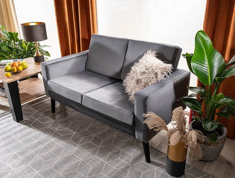 Canapea 2 locuri DERA VELVET 139 CM -PROMO STOC