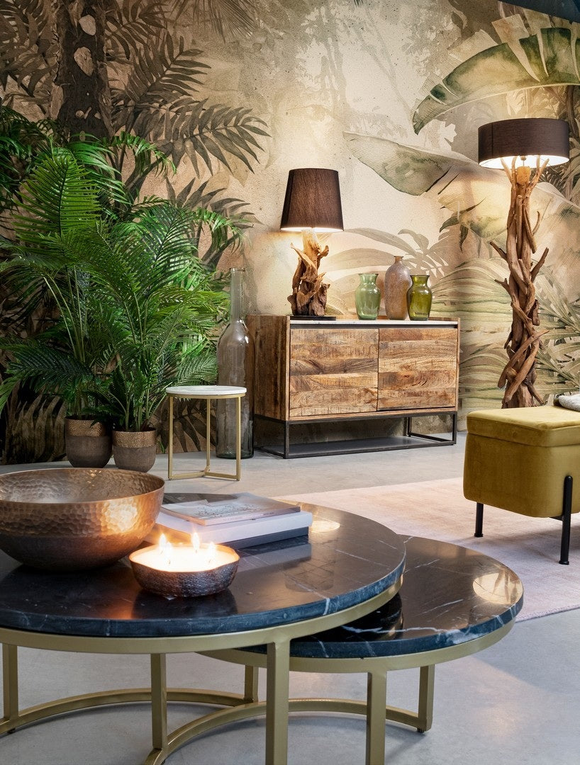 Set 2 masute de cafea DOUCE Ø60/75 x 35/41 CM