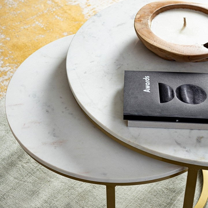 Set 2 masute de cafea DOUCE Ø60/75 x 35/41 CM