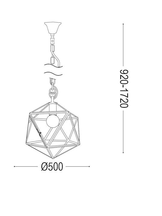 Lampa suspendata EDWARD Ø50 CM