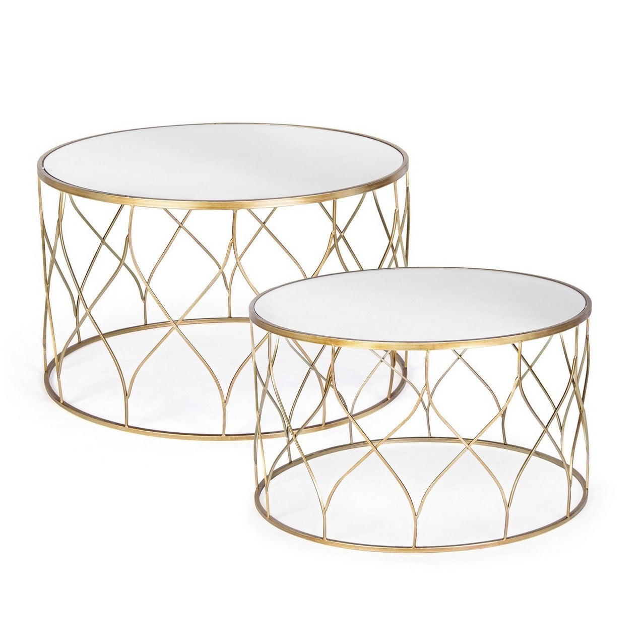 Set 2 masute de cafea ELENOR Ø66/71 x 38/43 CM