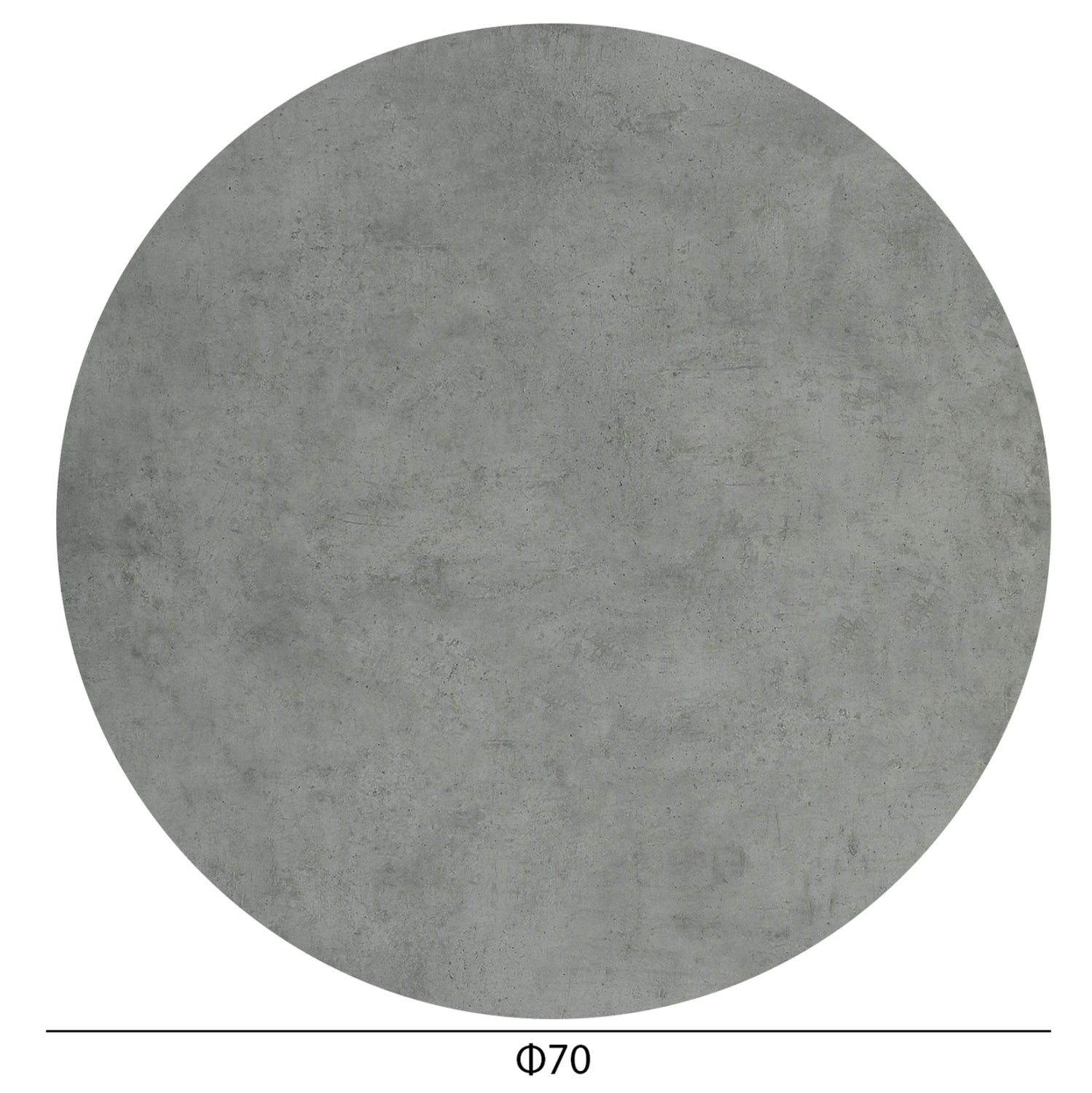 Blat masa HPL VORGAYS 1 CEMENT Ø70 CM