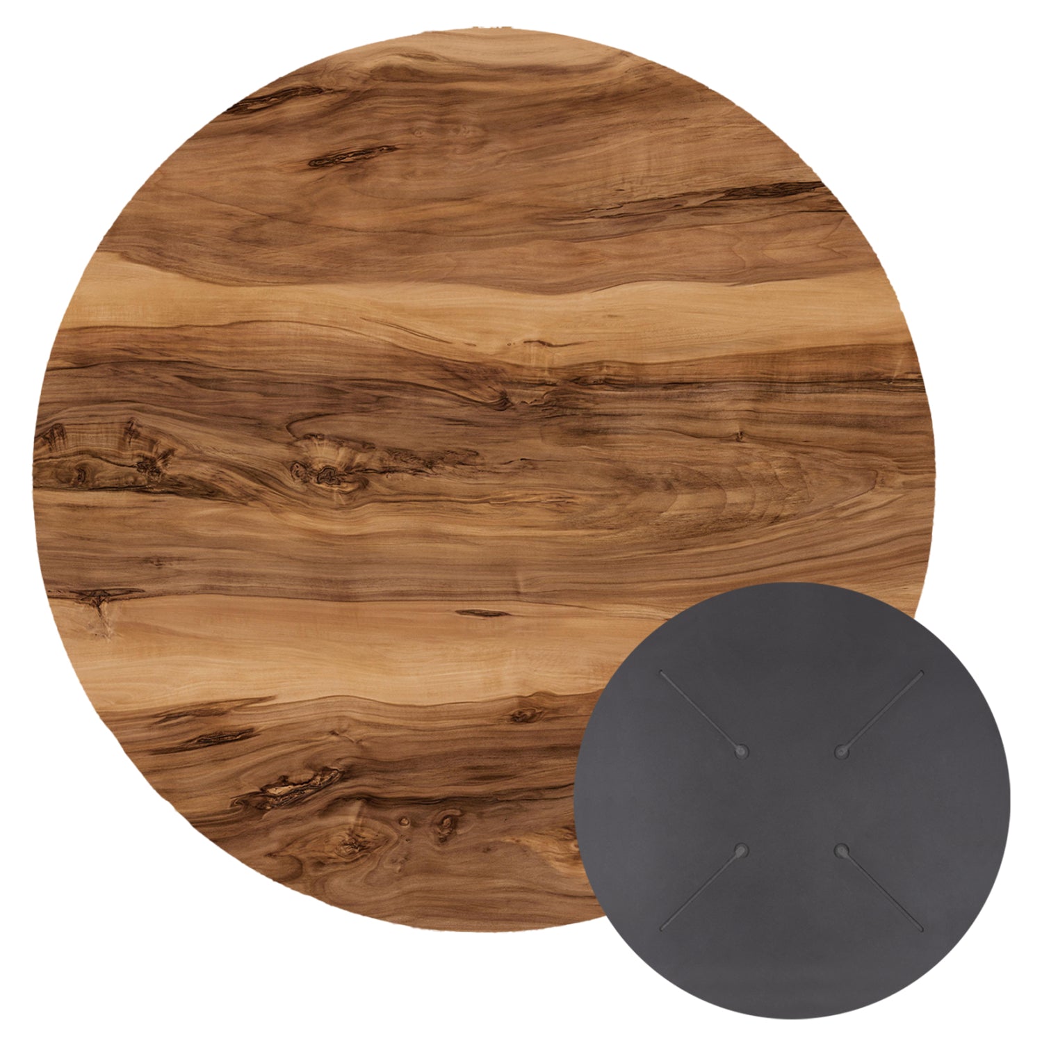Blat masa HPL RUNAVIK 2 INDIAN SHESHAM Ø60 CM