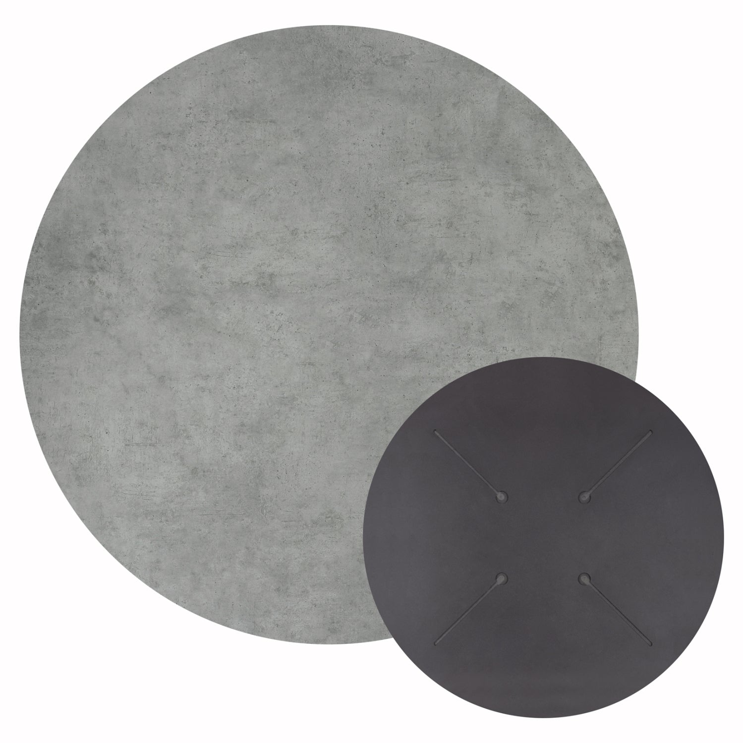Blat masa HPL VORGAYS 1 CEMENT Ø70 CM