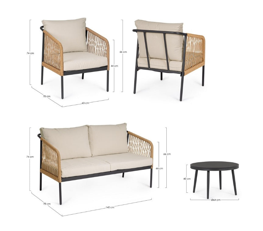 Set pentru exterior FELIPE 4PCS