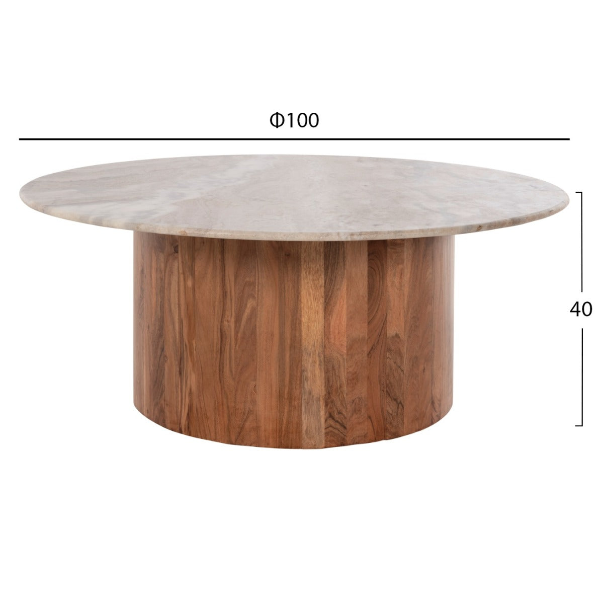 Masuta de cafea FELISTO Ø100 x 40 CM
