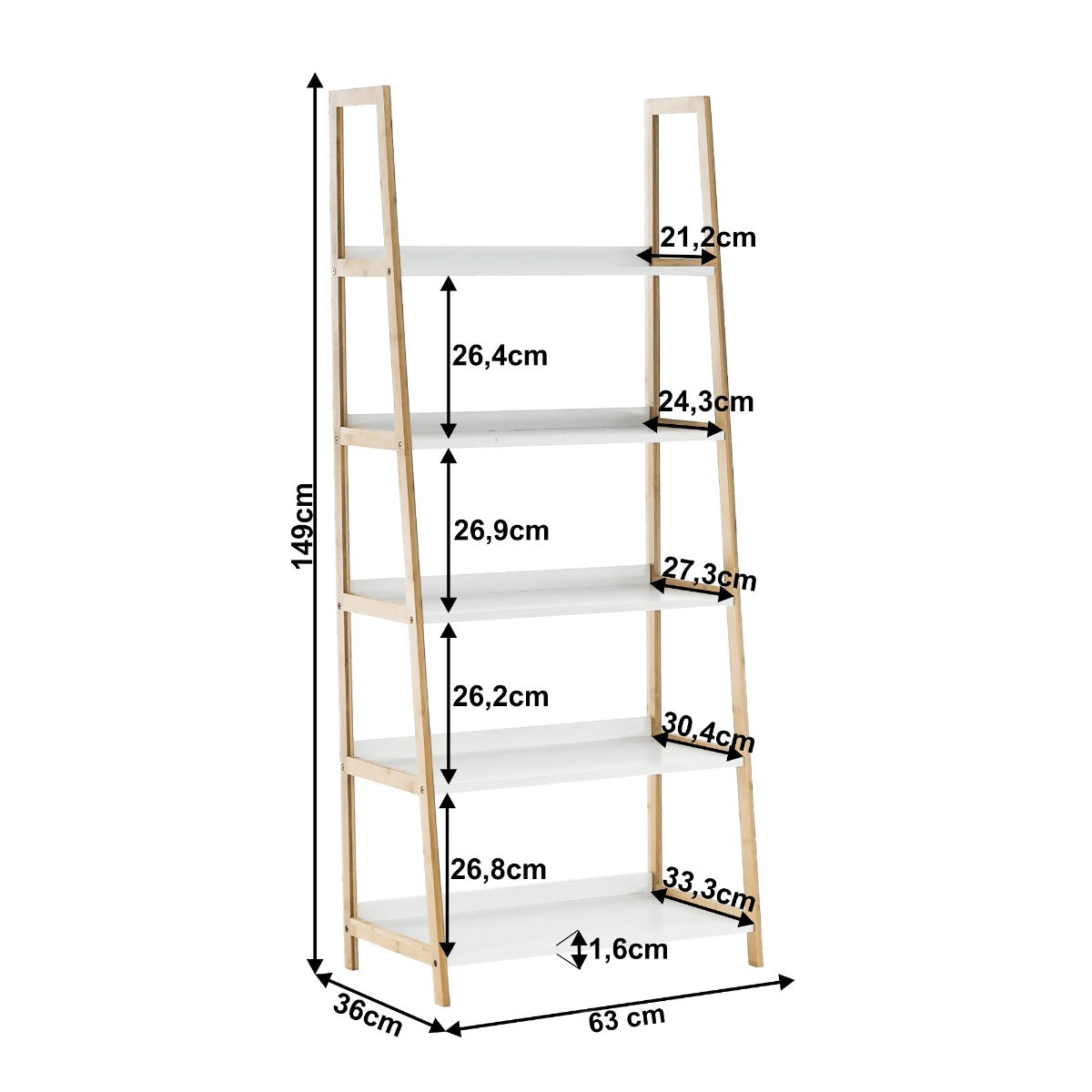Etajera FIORE R5 H149 CM
