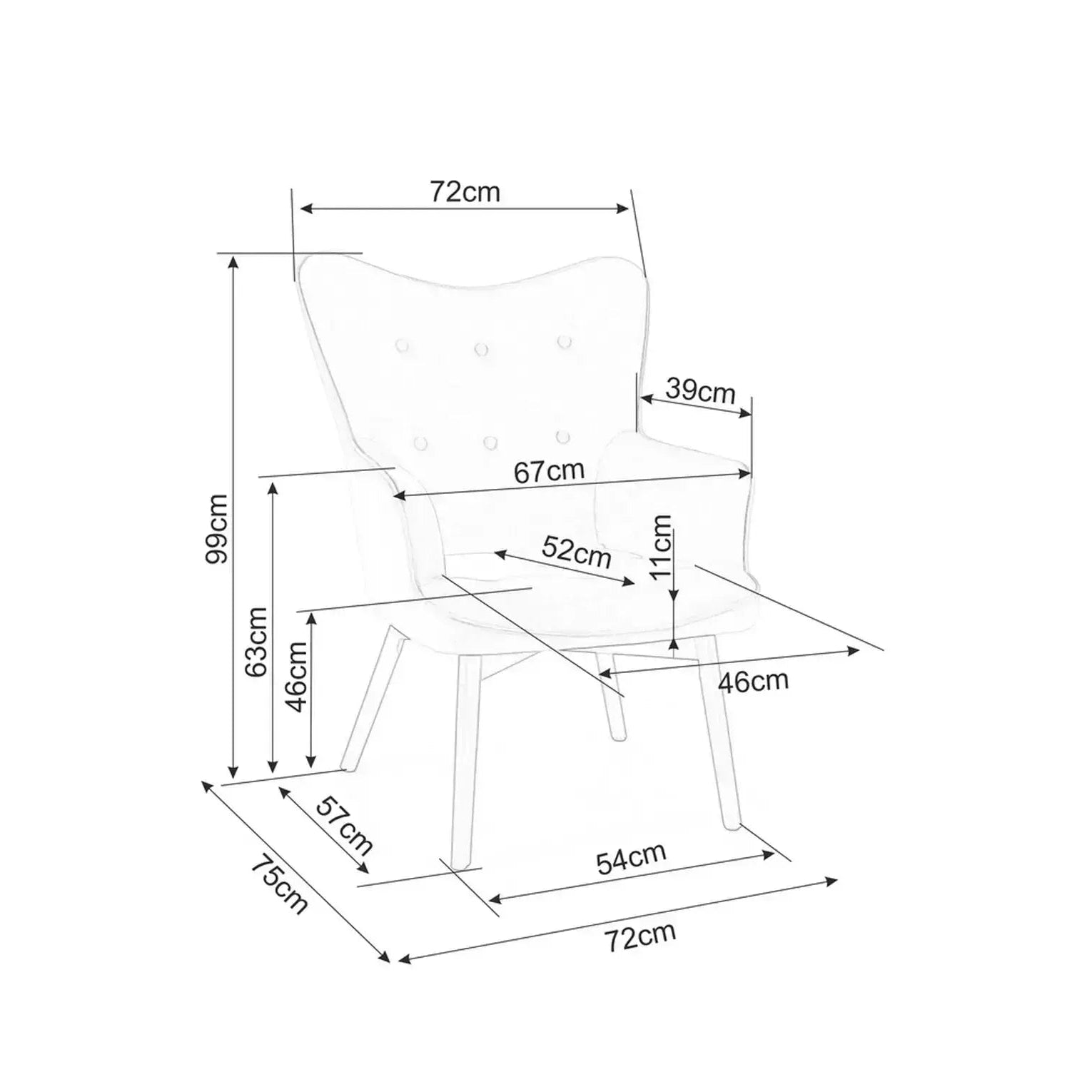 Fotoliu CARINE RAVEN