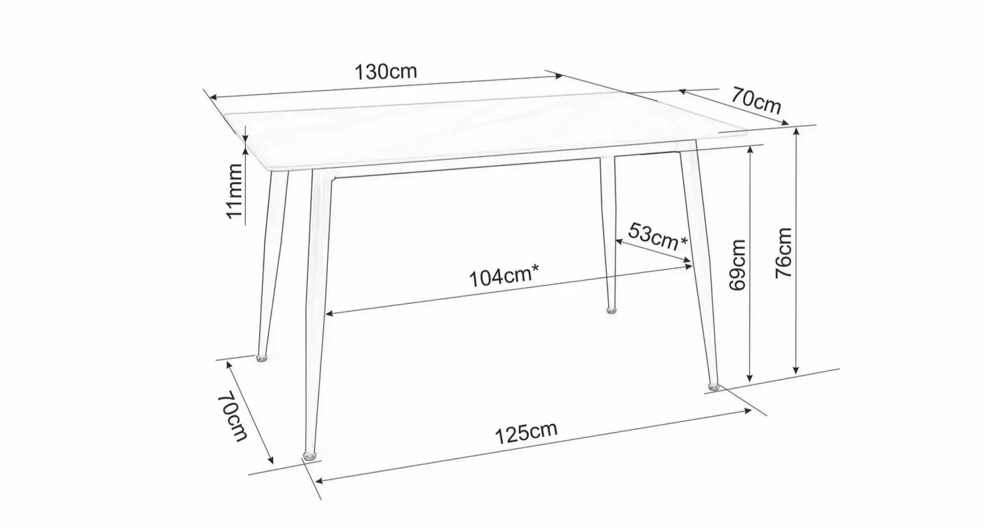 Masa LIONA 130 x 70 CM