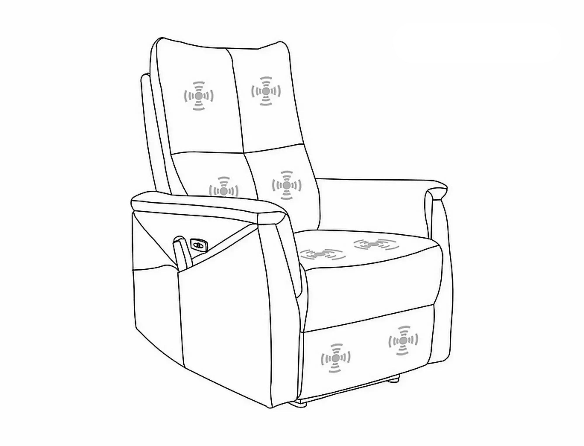 Fotoliu rabatabil NARA MASAJ VELVET