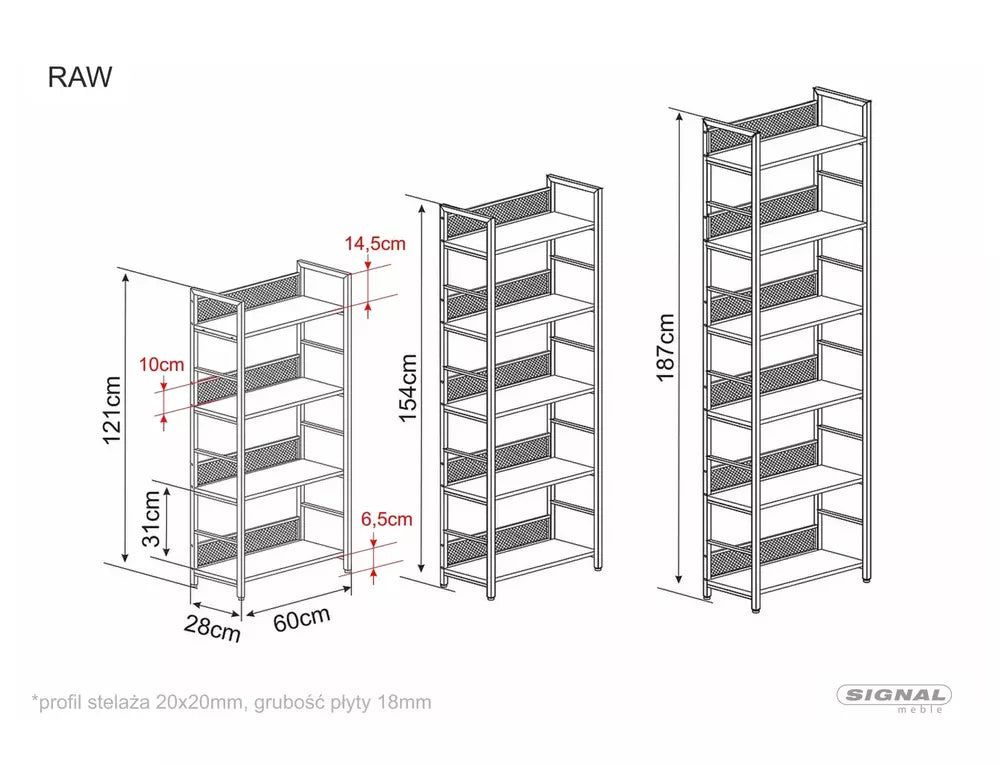 Etajera SUISER R5 H154 CM