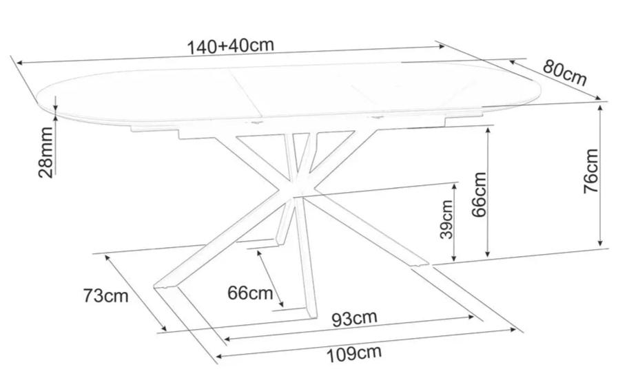 Masa extensibila GALANTY CERAMIC 140(180) x 80 CM