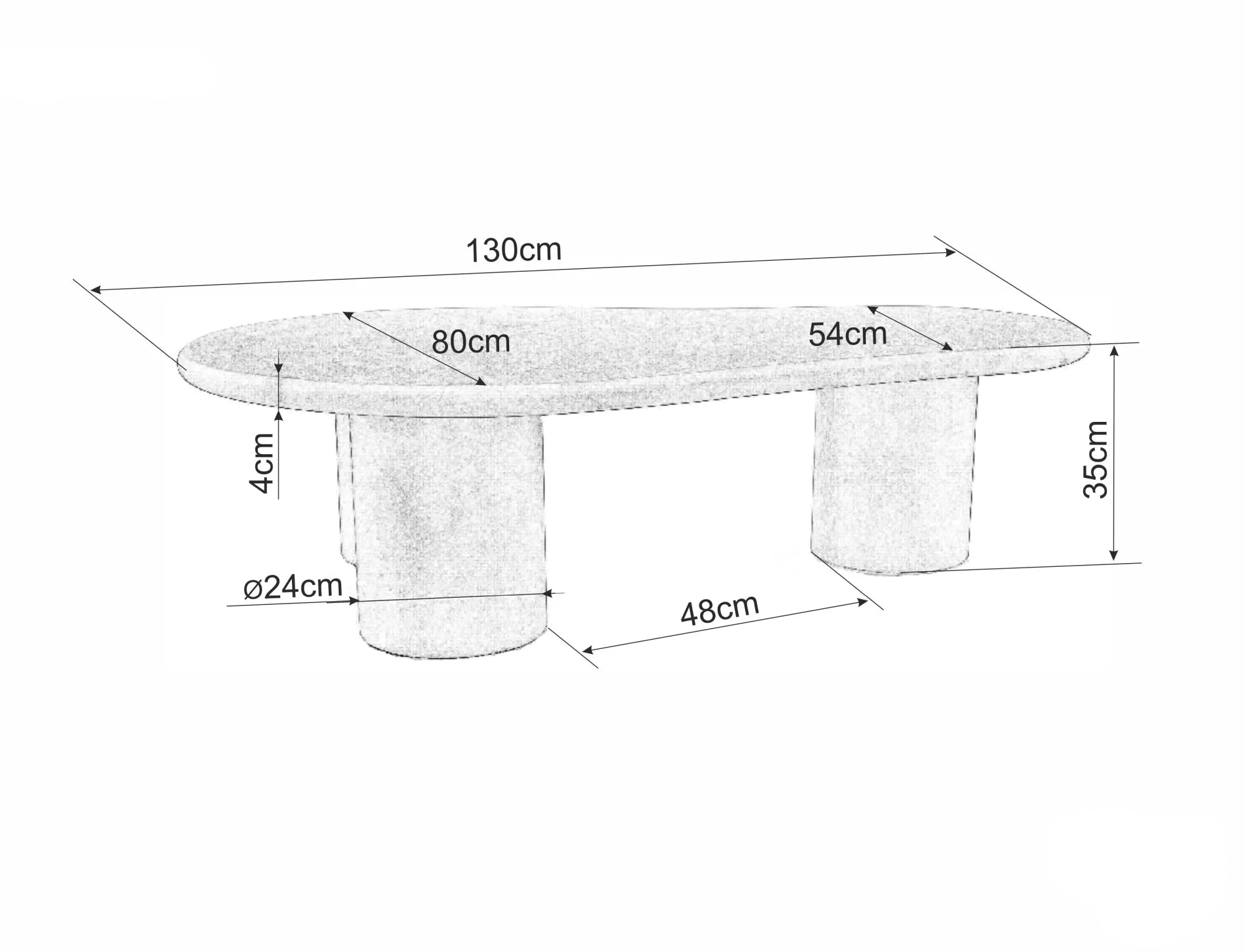 Masuta de cafea OBRAN 130 x 80 x 35 CM