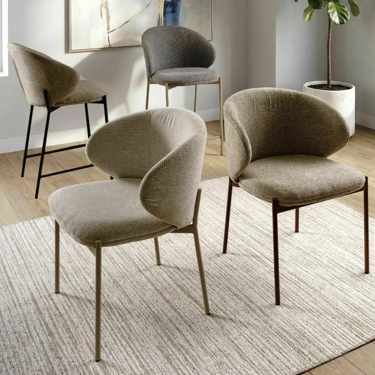 Scaun FARGION BEIGE LEGS