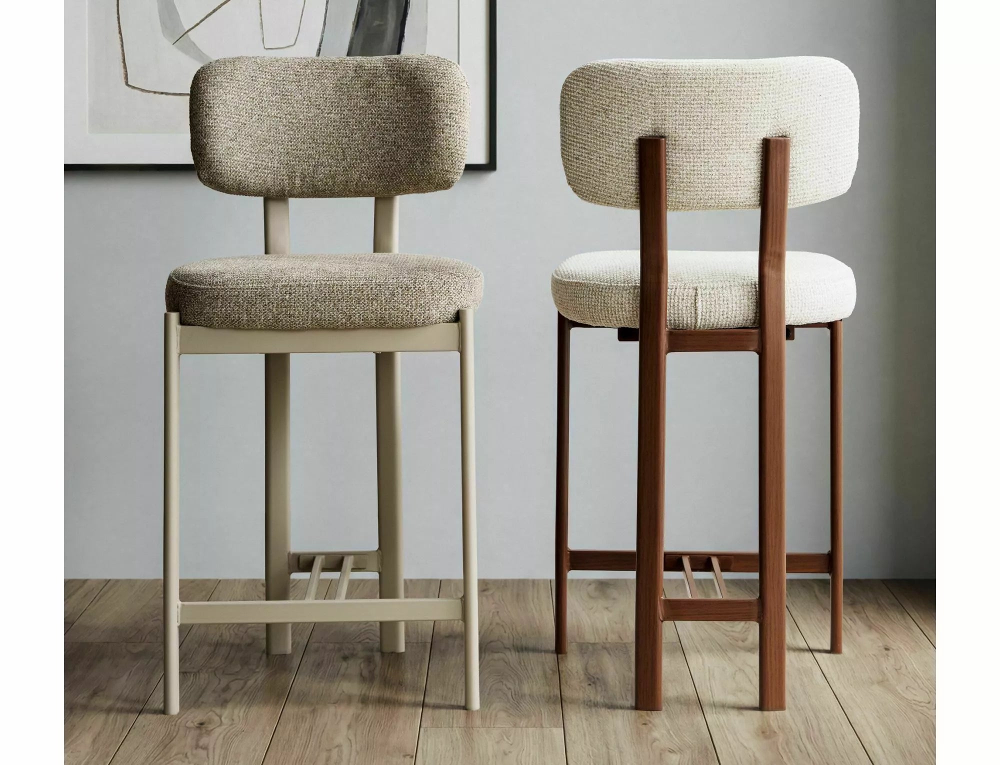 Scaun de bar BELUR BEIGE LEGS H62 CM