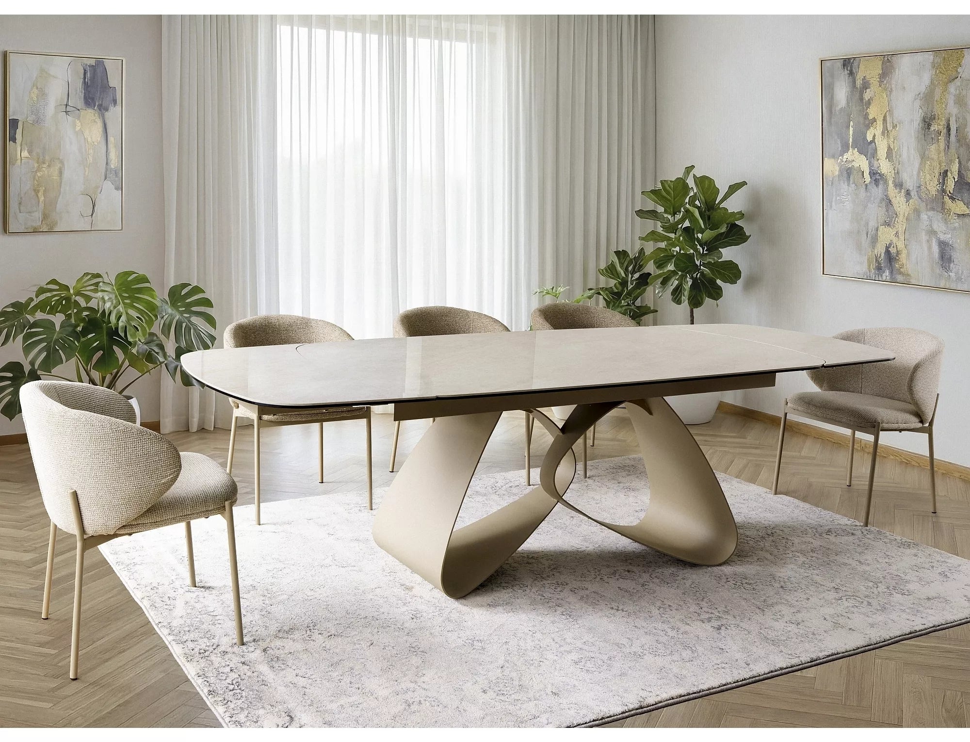 Scaun FARGION BEIGE LEGS