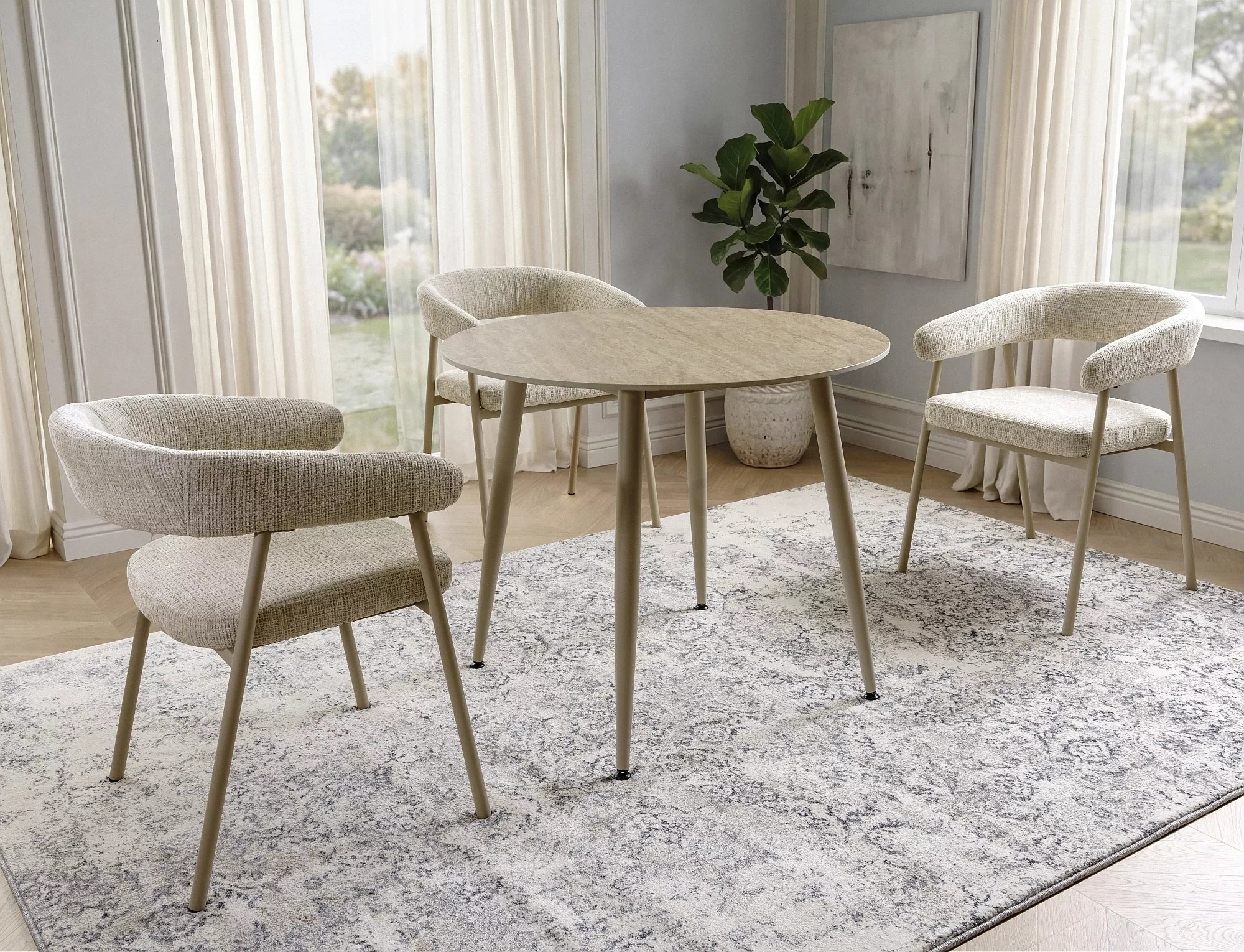 Scaun BELNIRA BEIGE LEGS