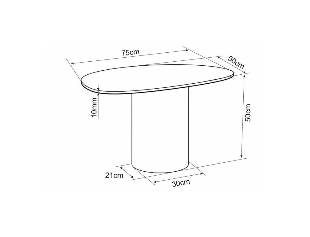 Masuta de cafea NARSTAD B 75 x 50 CM
