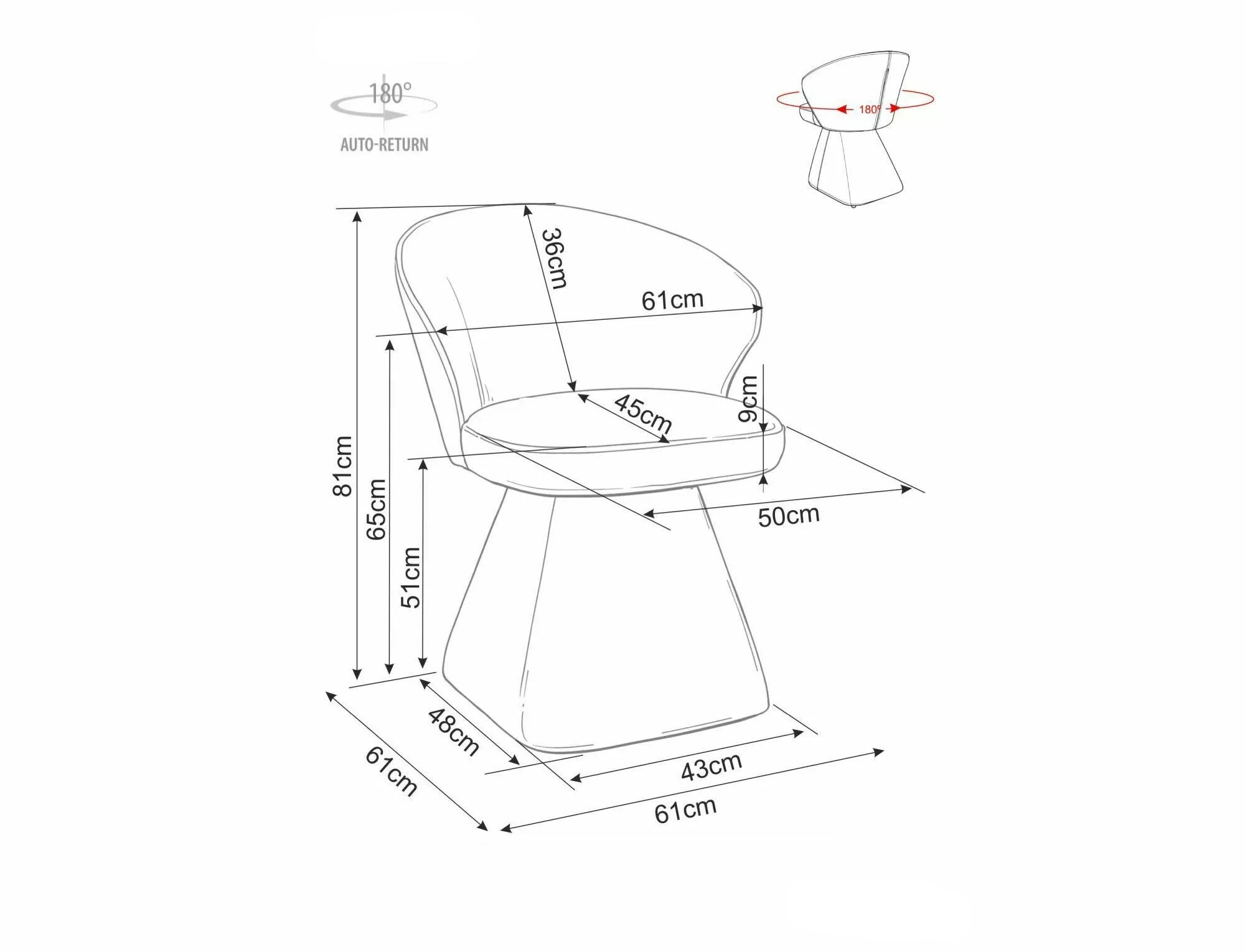 Scaun NOELIA SWIVEL