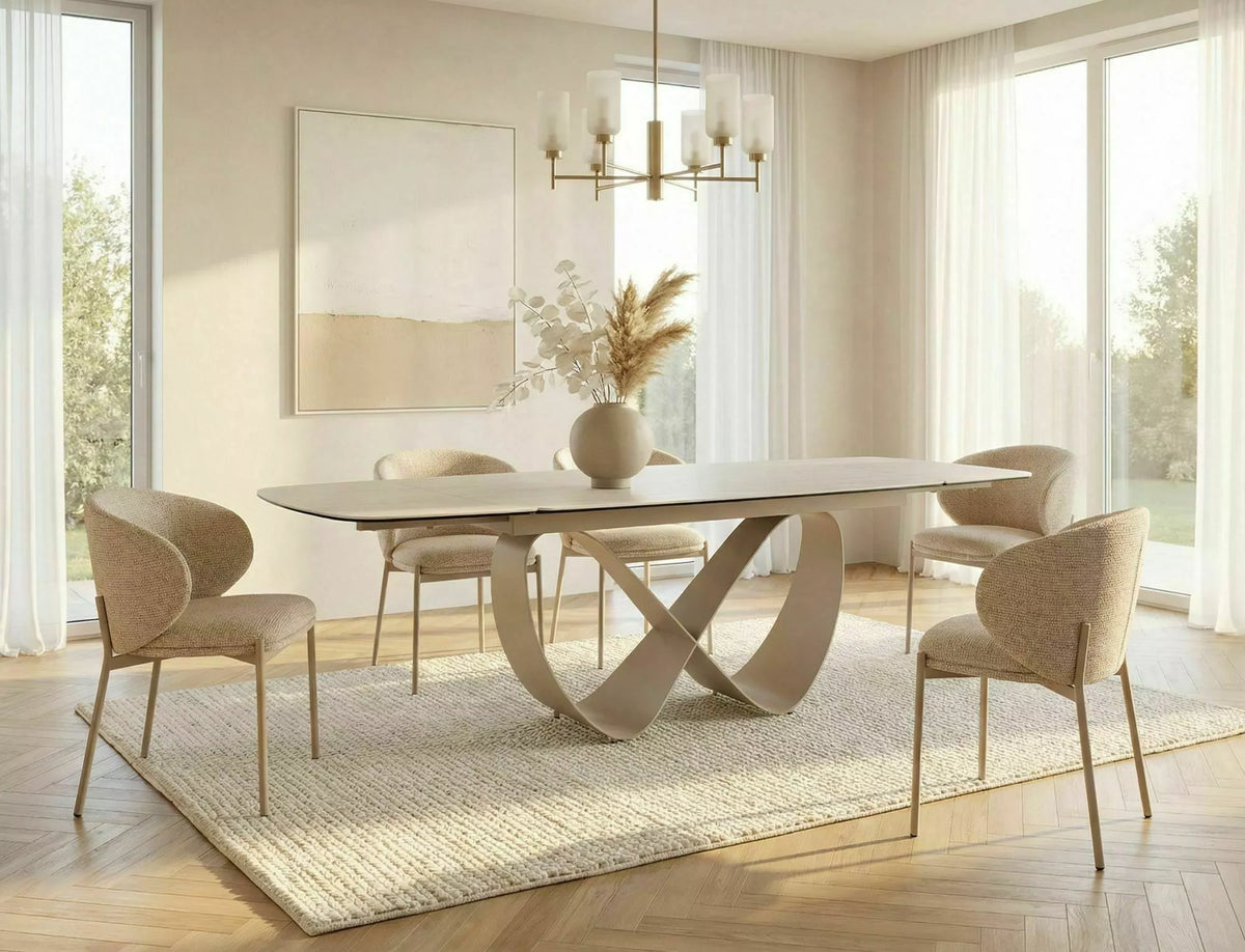 Masa extensibila DORNEY CERAMIC TRAVERTIN 160(236) x 95 CM