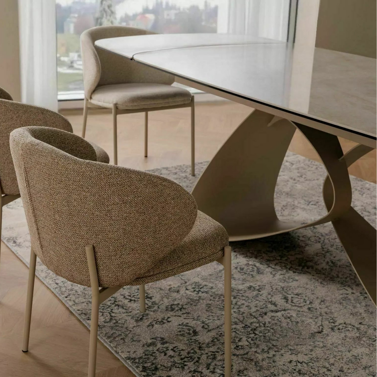 Masa extensibila DORNEY CERAMIC TRAVERTIN 160(236) x 95 CM