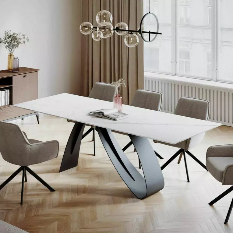 Masa extensibila BAYFEST CERAMIC STATUARIO VENATO 160(240) x 90 CM